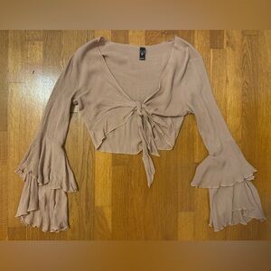 Windsor Tan V-Neck Blouse
